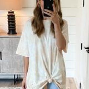 Shop Talulah Tie Dye Distressed Oversized Tee Shir